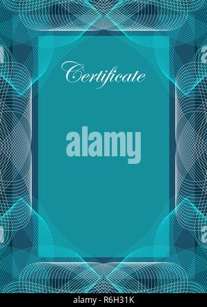Zertifikat, vector Hintergrund, Template Design Stock Vektor