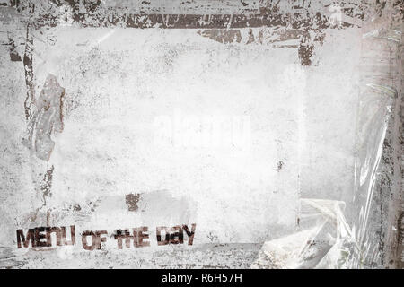 Menü des Tages grunge Hintergrund Stockfoto