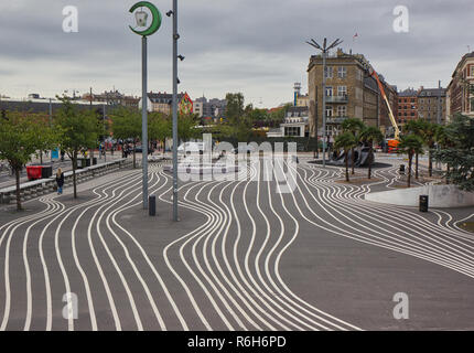 Superkilen öffentlichen Park, Norrebro, Kopenhagen, Dänemark, Skandinavien Stockfoto