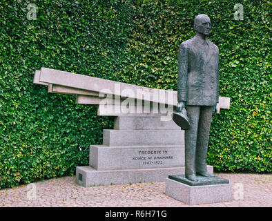 Lebensgroße Statue von König Frederik 1 X, Langelinie, Kopenhagen, Dänemark, Skandinavien Stockfoto