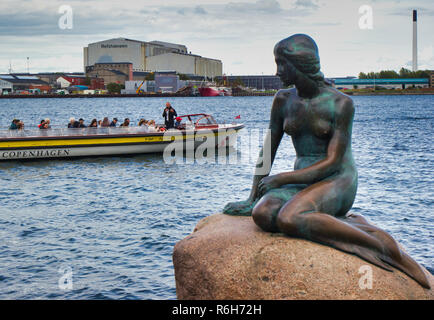 Die kleine Meerjungfrau Bronze Statue, Langelinie Promenade, Kopenhagen, Dänemark, Skandinavien