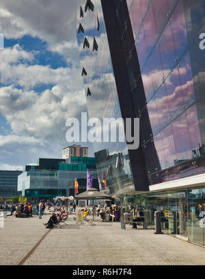 Black Diamond Bibliothek (Den Sorte Diamant), Slotsholmen, Kopenhagen, Dänemark, Skandinavien Stockfoto