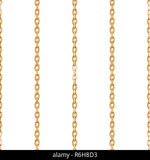Goldene Kette nahtlose Muster Stockfoto