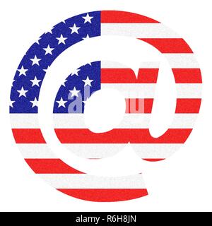 Symbol der Vereinigten Staaten von Amerika Flagge Stil mit schwarzem Marmor glitter Stockfoto