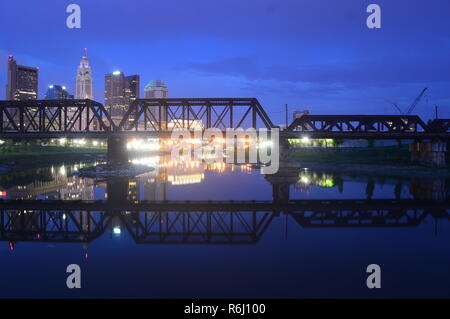 Columbus, Ohio - USA - 28. August 2016: Columbus Ohio Skyline Stockfoto