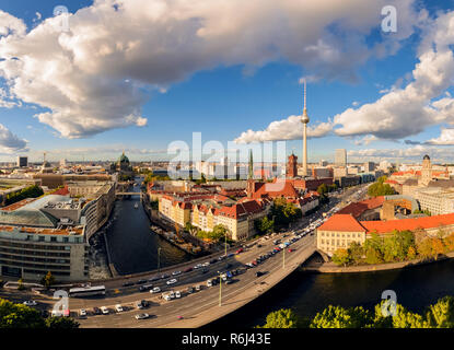 Die beste Aussicht auf Berlin am Nachmittag. Deutschland. Stockfoto