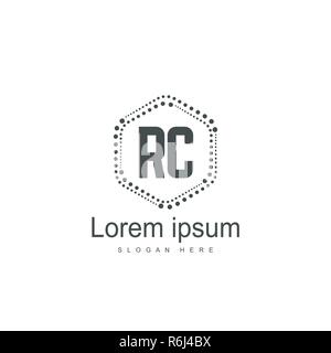 RC Logo template Design. Initial logo Template Design Stock Vektor