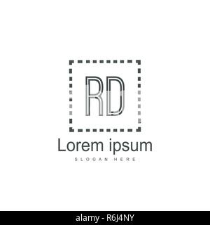 RD Logo template Design. Initial logo Template Design Stock Vektor