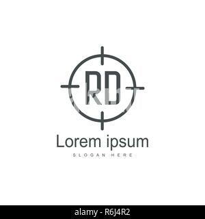 RD Logo template Design. Initial logo Template Design Stock Vektor