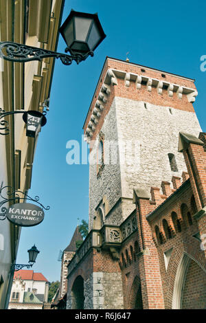 St Florian's Gate in Krakau, Polen. Stockfoto