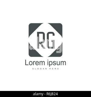 RG Logo template Design. Initial logo Template Design Stock Vektor