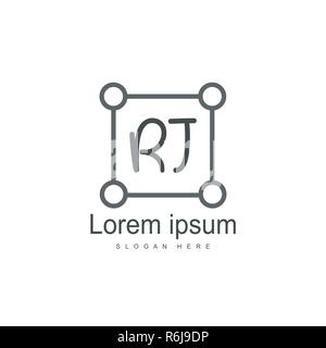 RJ Logo template Design. Initial logo Template Design Stock Vektor