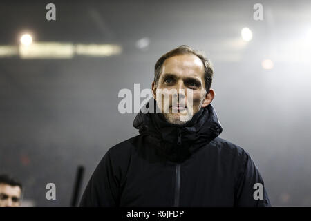 Straßburg, Frankreich. 5 Dez, 2018. Thomas Tuchel Thomas während der Französischen L1 Fußballspiel zwischen Straßburg und Paris Saint-Germain (PSG) im Stade de la Meinau Stadium, in Straßburg. Credit: Elyxandro Cegarra/SOPA Images/ZUMA Draht/Alamy leben Nachrichten Stockfoto