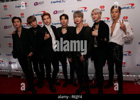 Philadelphia, USA. 05 Dez, 2018. Monsta X auf dem roten Teppich auf der Q102 Jingle Ball in Philadelphia, PA Dezember 5, 2018 Quelle: Das Foto Access/Alamy leben Nachrichten Stockfoto