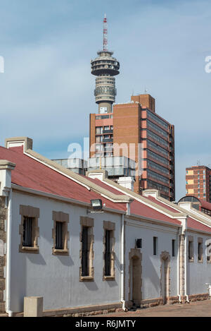Johannesburg, Südafrika, 5. Dezember, 2018. Das alte Fort, am Constitution Hill, wo der ehemalige südafrikanische Präsident Nelson Mandela war einmal ein Gefangener. An diesem Tag, den 5. Dezember 2013, Nelson Rolihlahla Mandela enthalten. Eva-Lotta Jansson/Alamy leben Nachrichten Stockfoto