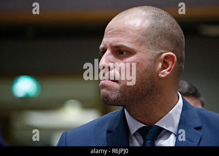 Brüssel, Belgien. 6 Dez, 2018. Theo FRANCKEN, Staatssekretärin für Asylpolitik und Migration von Belgien kommt in ein Rat für Justiz und Inneres der EU teilzunehmen. Credit: ALEXANDROS MICHAILIDIS/Alamy leben Nachrichten Stockfoto