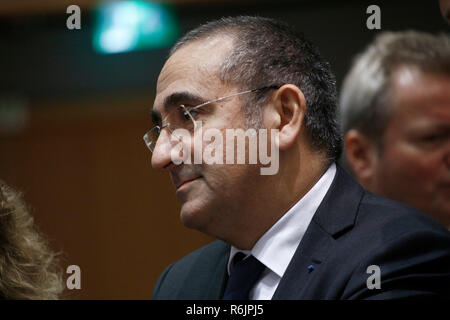 Brüssel, Belgien. 6 Dez, 2018. Der französische Minister des Innern Laurent Nunez kommt in ein Rat für Justiz und Inneres der EU teilzunehmen. Credit: ALEXANDROS MICHAILIDIS/Alamy leben Nachrichten Stockfoto