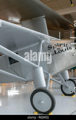 Charles Lindbergh's Geist von St. Louis replica im Evergreen Aviation & Space Museum in McMinnville, Oregon Stockfoto