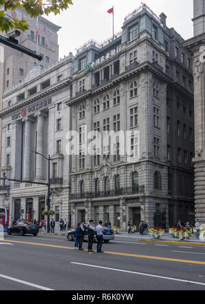 Landwirtschaftlichen Bank von China am Bund in Shanghai. Stockfoto