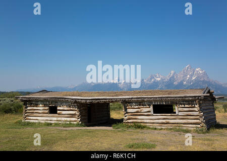 Cunningham Kabine, Grand-Teton-Nationalpark, Wyoming, USA Stockfoto