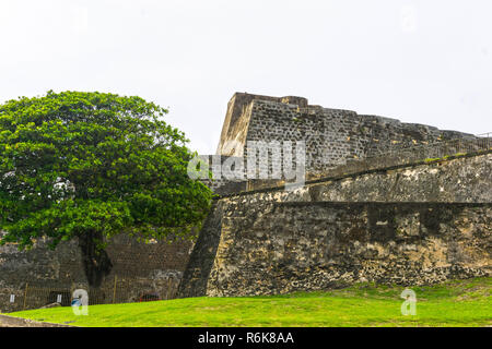 Die Mauer der Festung San Cristobal in San Juan, Puerto Rico Stockfoto