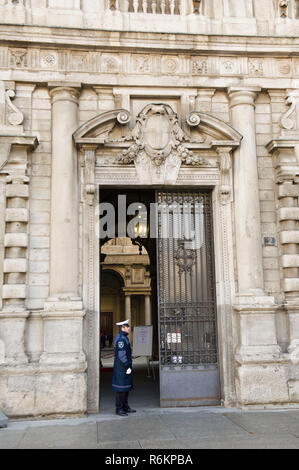 Italien, Mailand, Palazzo Marino, Milan City Hall hat die Büros des Bürgermeisters, der Stellvertretende Bürgermeister, der Vorsitz des Generalsekretariats Board Stockfoto