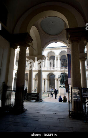 Italien, Mailand, Palazzo Brera und die Heimat der Akademie der Bildenden Künste und der braidense internationalen Bibliothek. Stockfoto