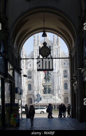 Italien Lombardei, Mailand, Duomo Kathedrale von Passaggio Dom gesehen Stockfoto