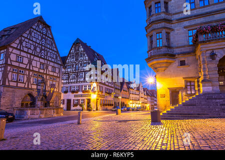 Altstadt von Rothenburg o.d. Tauber Bayern Deutschland Stockfoto