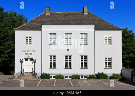 Die Odd Fellow Palace (Kong Hroar Loge Nr. 26) der Odd Fellow Brüderlichkeit in Roskilde, Dänemark Stockfoto