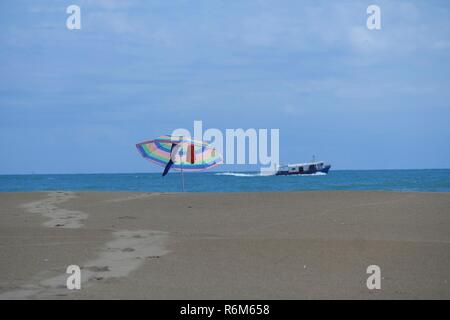 Strand im Naturpark Delta del Ebro Stockfoto