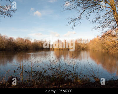 Schönen Frühling See Szene außerhalb der Natur Reserve Dedham Stockfoto