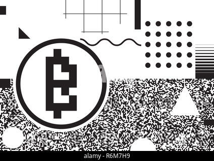 Typografie horizontale Banner für Blockchain Stockfoto