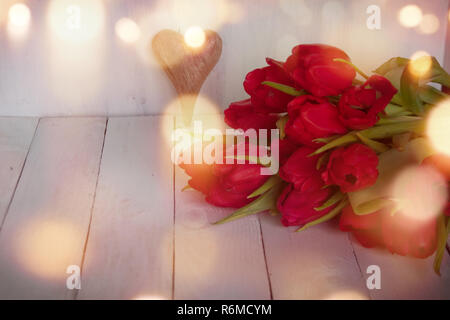 Rote Tulpen für Muttertag Stockfoto