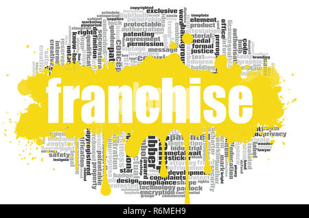 Franchise-Wortwolke Stockfoto