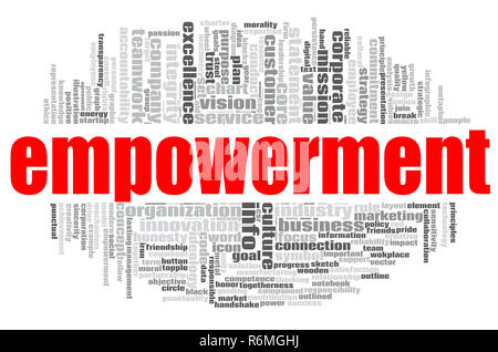 Empowerment Wort cloud Stockfoto