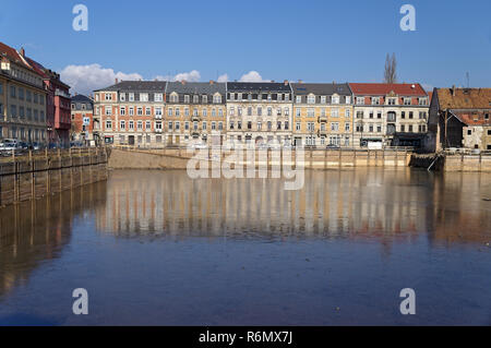 Grundwasser See der Baugrube Der scheunenhof Bauprojekt in Pirna Stockfoto