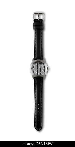 Armbanduhr auf weißem Hintergrund Stockfoto