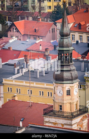 Katholische Kirche Turm in Bolkow Stockfoto