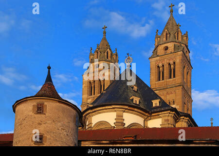 Detail Aufnahme der comburg in der Nähe von schwÃ¤bisch Hall im Morgenlicht Stockfoto