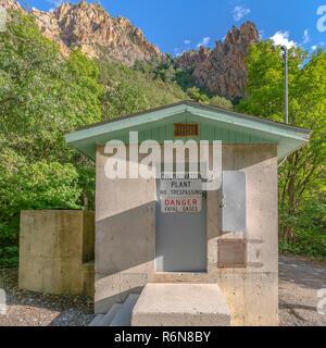 Chlorinator Anlage auf einem Gebäude in Provo Utah Stockfoto