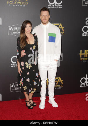 Berühmtheiten besuchen 22. jährlichen Hollywood Film Awards im Beverly Hilton Hotel. Mit: Aja Volkman, Dan Reynolds Wo: Los Angeles, Kalifornien, Vereinigte Staaten, wenn: 04 Nov 2018 Credit: Brian/WENN.com Stockfoto