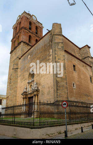 ZAFRA, Badajoz, Spanien - 24. NOVEMBER 2018: Kirche von Candelaria, eine katholische Tempel Stockfoto