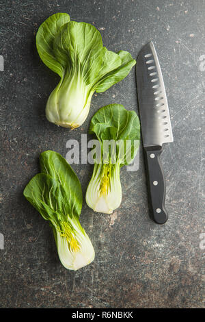 Frische Pak Choi Kohl. Stockfoto