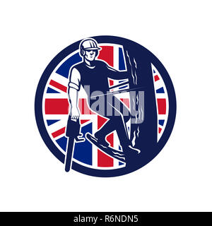 Britische Baumzüchter Union Jack Flagge Symbol Stockfoto