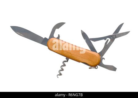 Schweizer Messer Tools öffnen Stockfoto