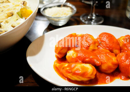 Teller Pasta Stockfoto