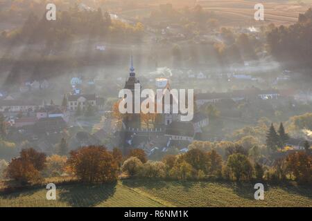 Saschiz Kirchenburg. Rumänien Stockfoto