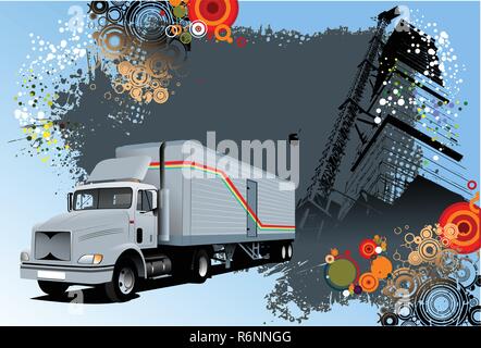 Grunge abstrakter High-Tech-Hintergrund. Vektor-illustration Stock Vektor