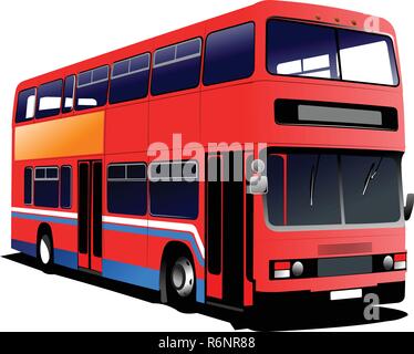 London roten Doppeldeckerbus. Vektor-illustration Stock Vektor